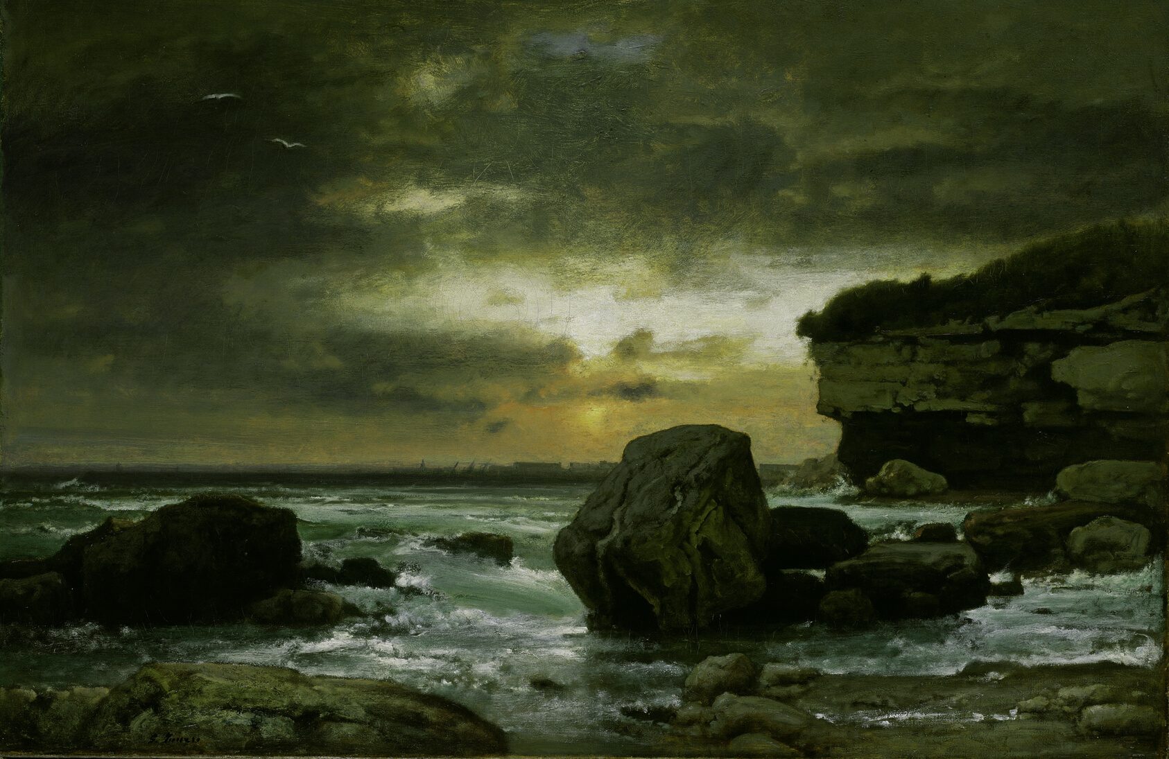 A Marine, painting by George Inness, c. 1874–75