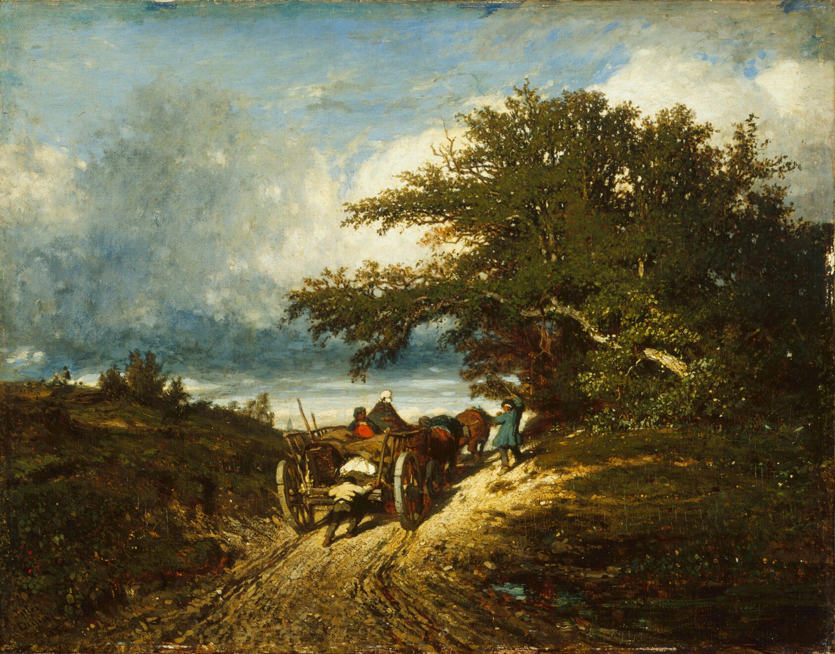 On the Road, painting by Jules Dupré, 1856