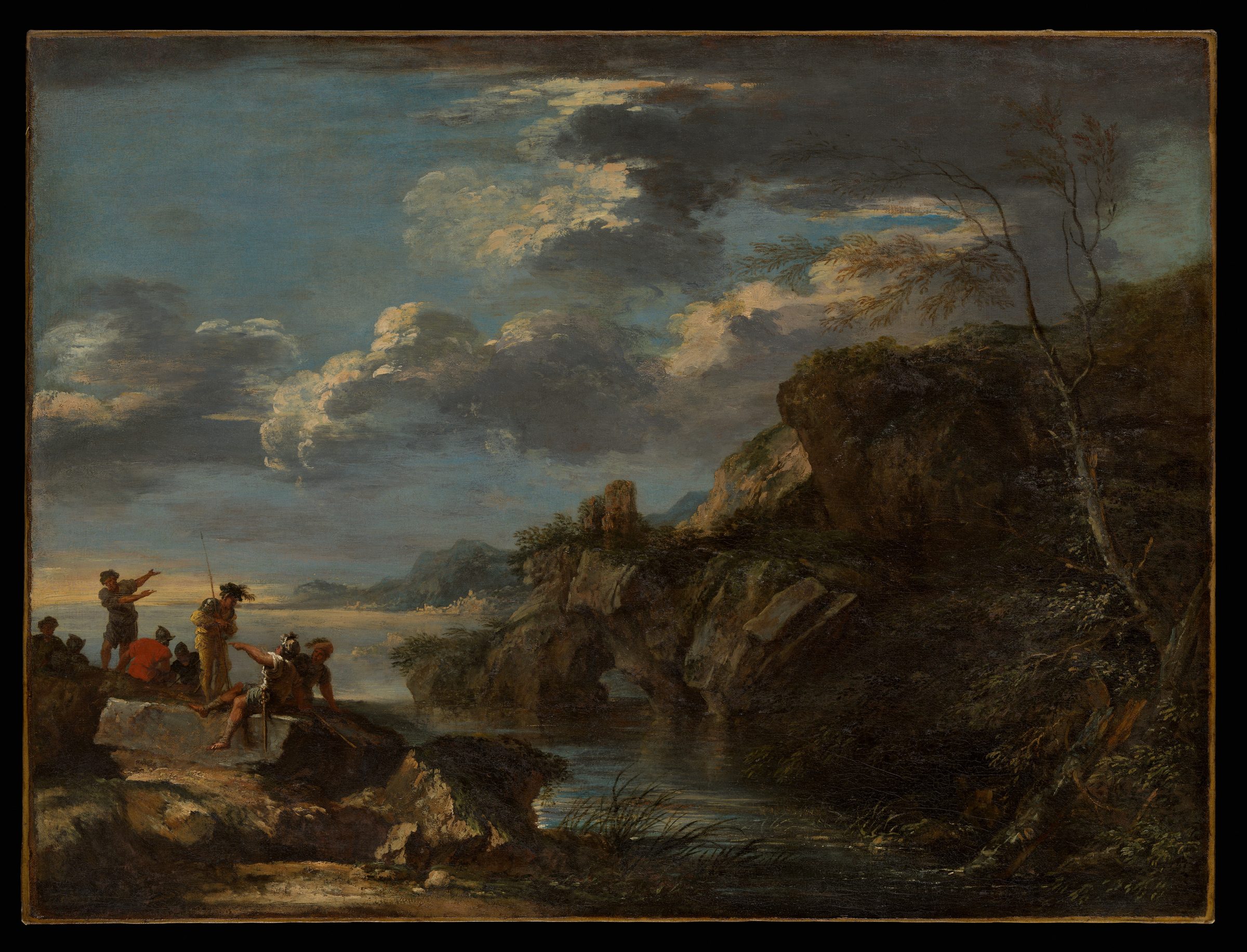 Bandits on a Rocky Coast, painting by Salvator Rosa, 1655–60