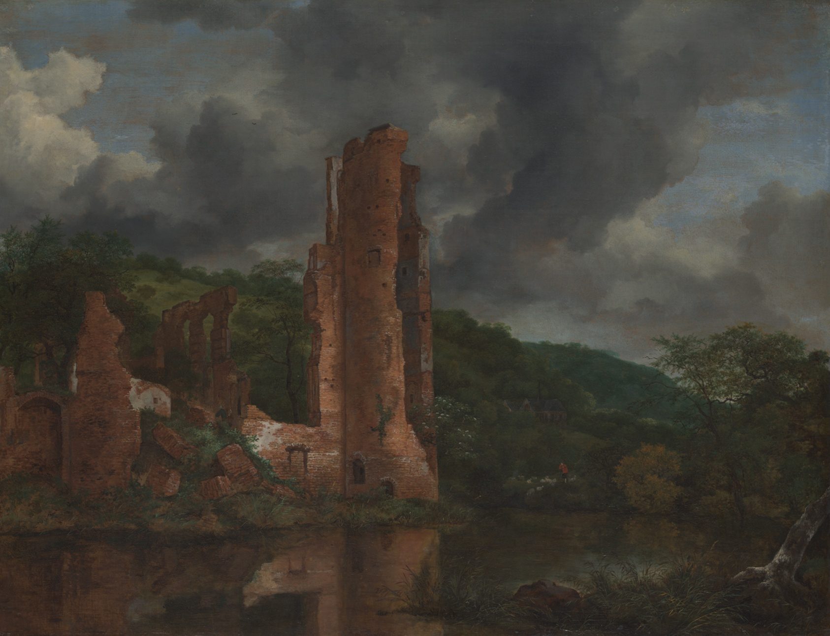 Landscape with the Ruins of the Castle of Egmond, painting by Jacob van Ruisdael, 1650–55