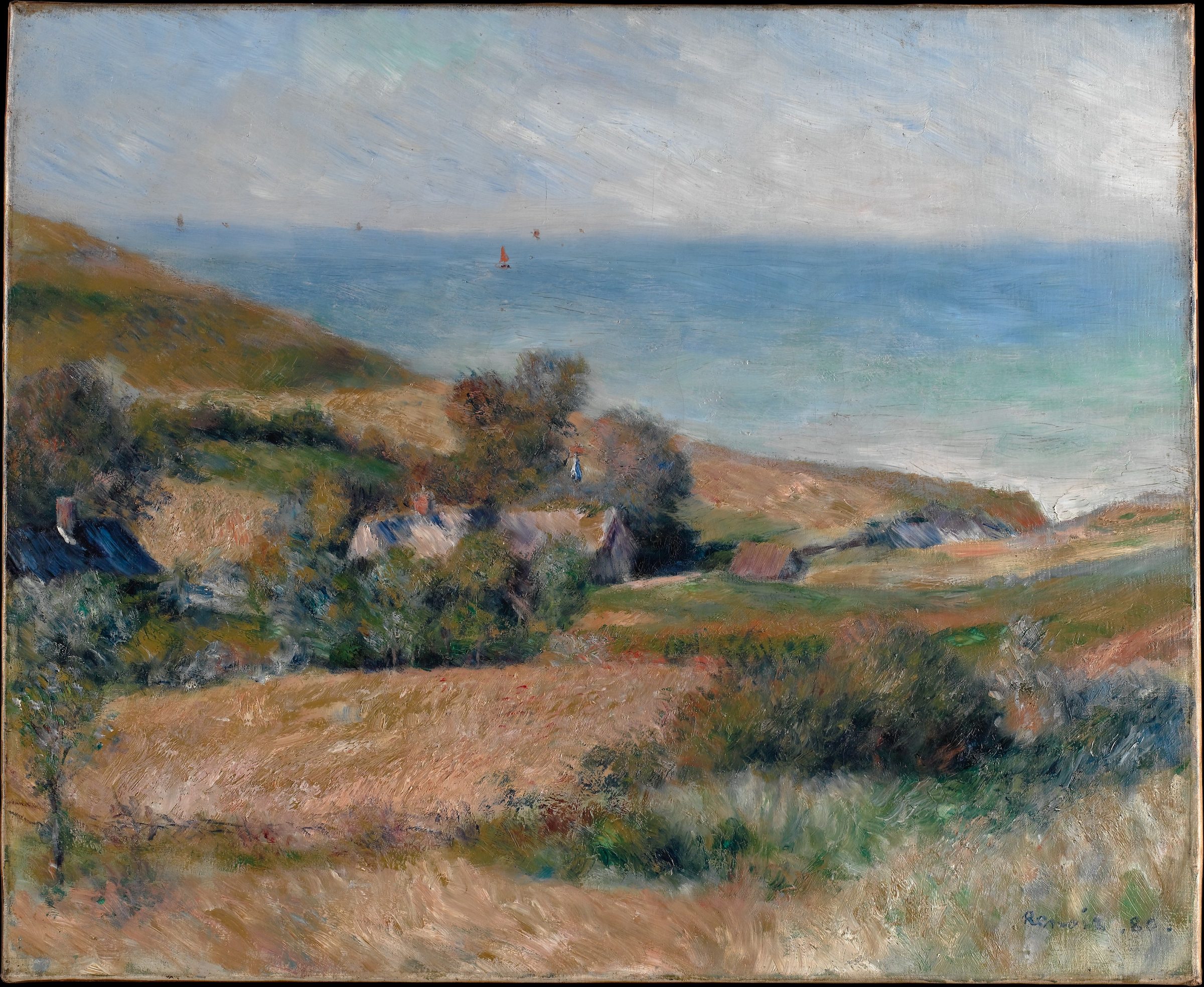 View of the Seacoast near Wargemont in Normandy, painting by Auguste Renoir, 1880