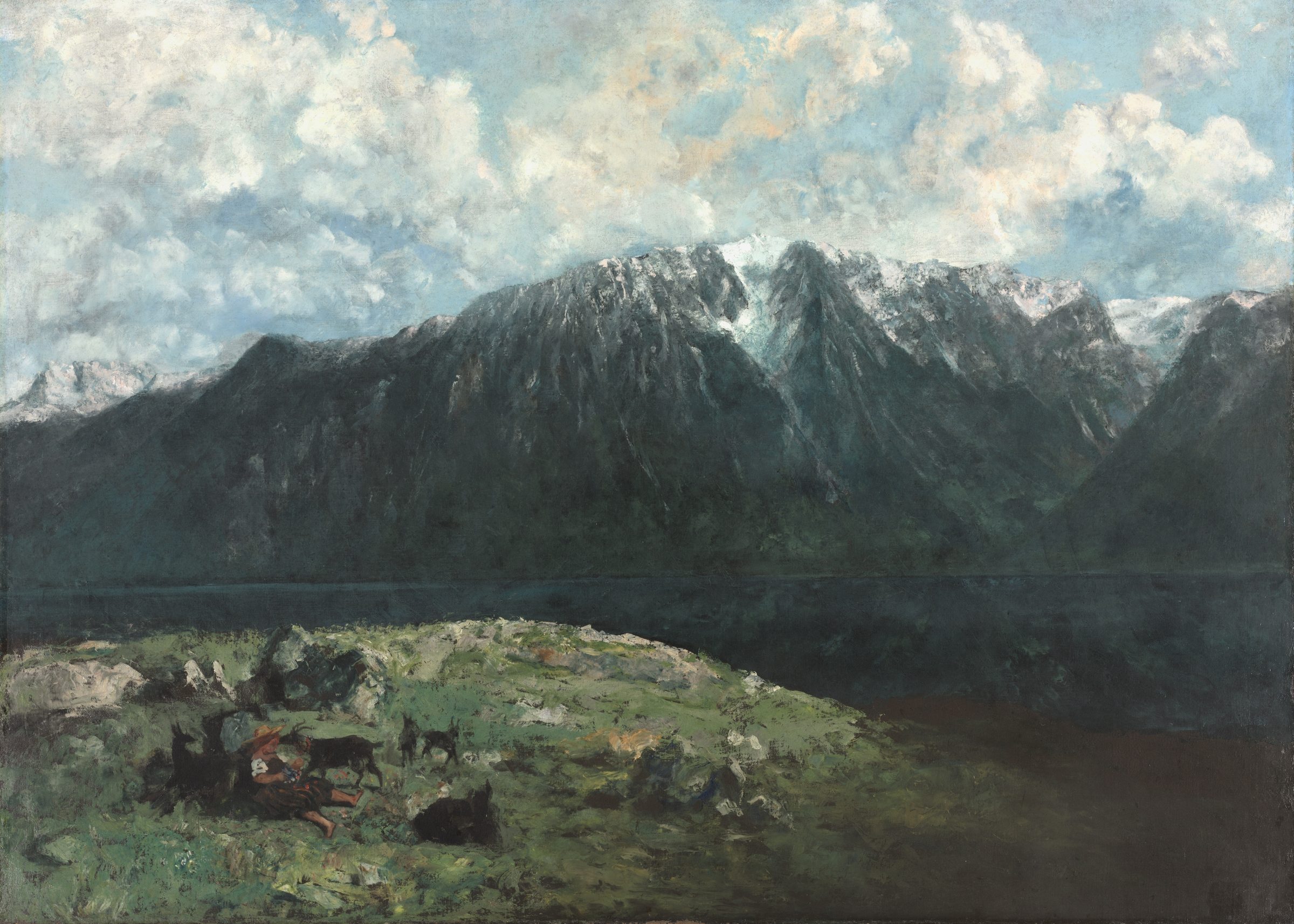 Panoramic View of the Alps, Les Dents du Midi, painting by Gustave Courbet, 1877