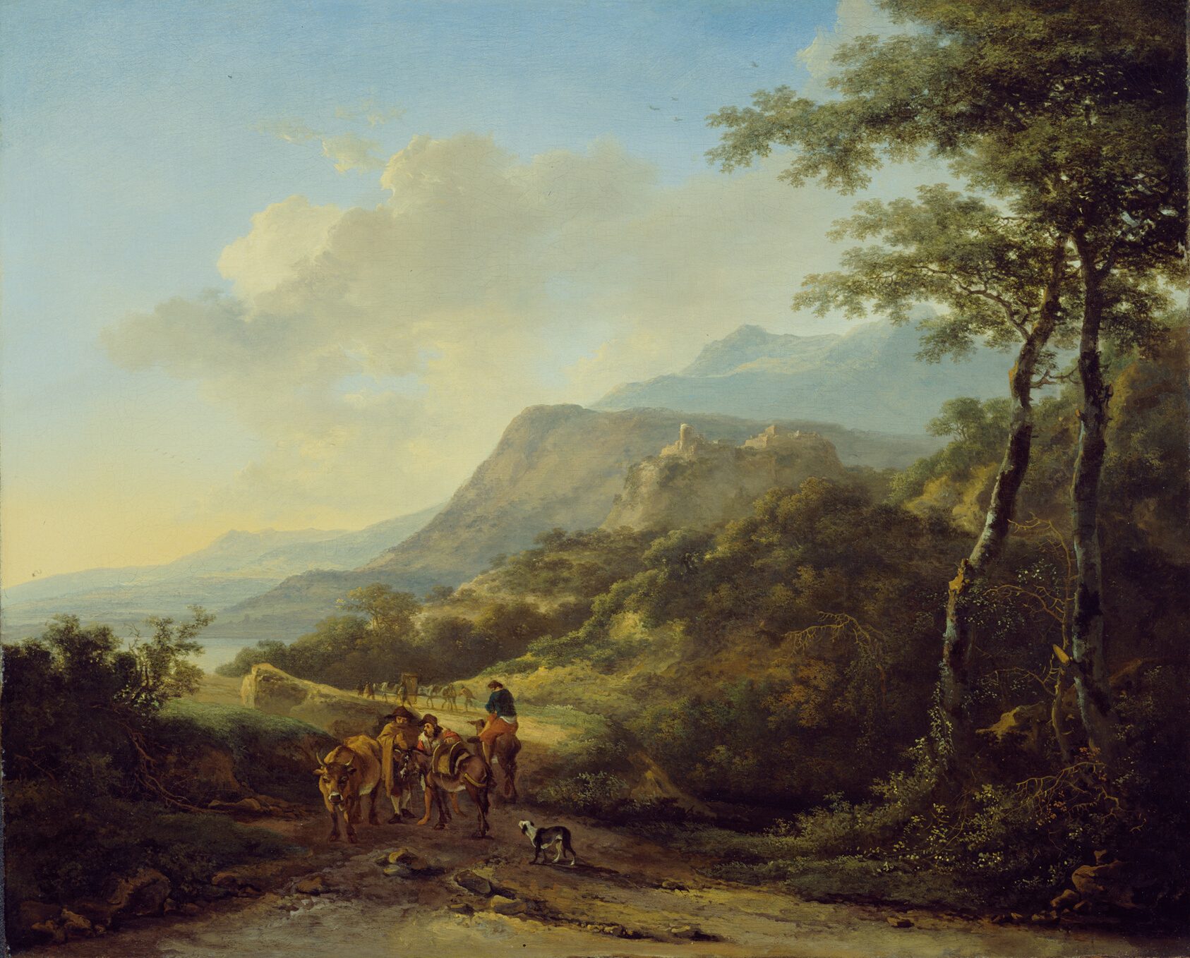 Italian Landscape with Travelers, painting by Jan Both, c. 1650