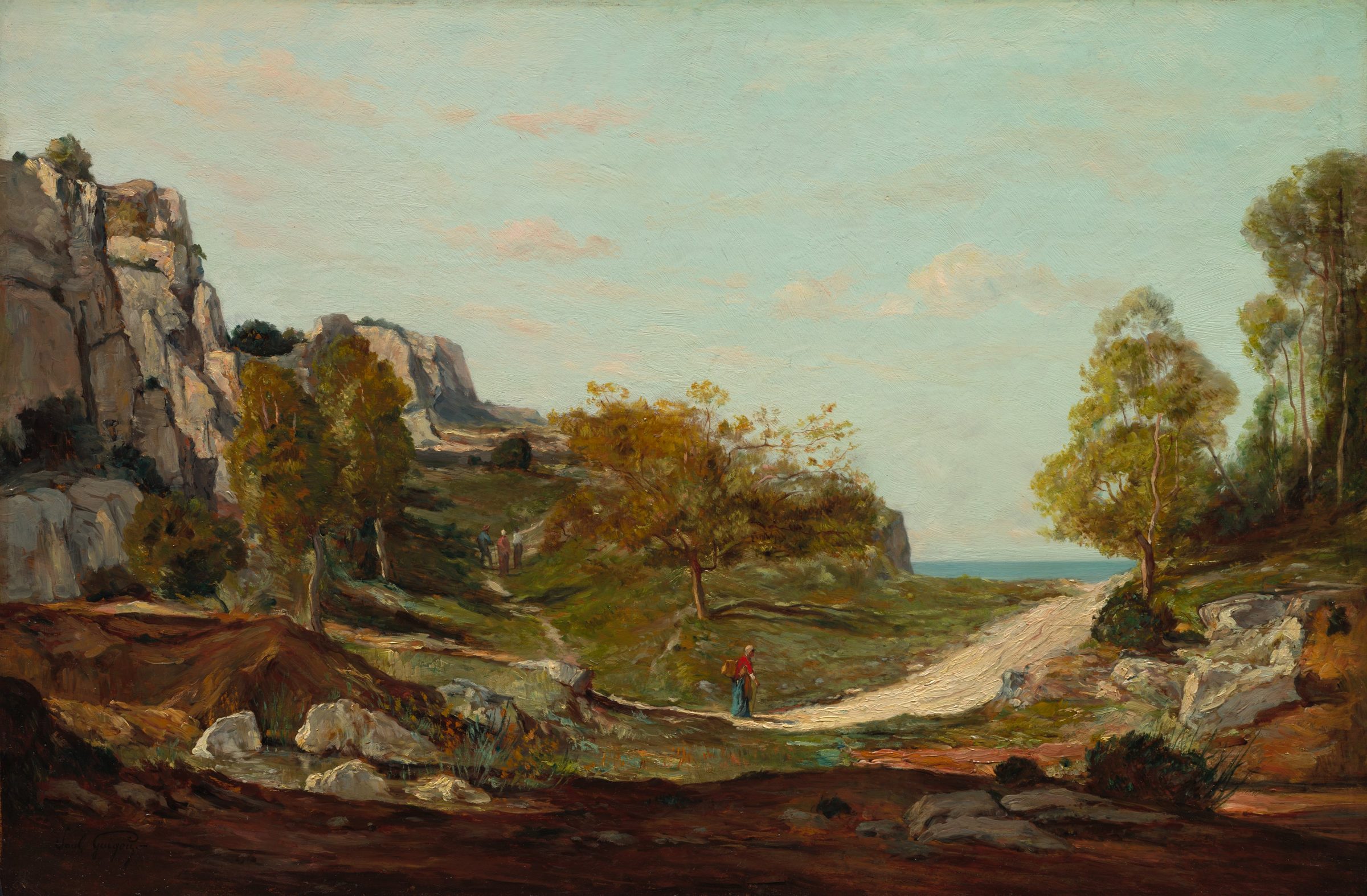 Landscape at Saint-André, Near Marseilles, painting by Paul Guigou, c. 1865
