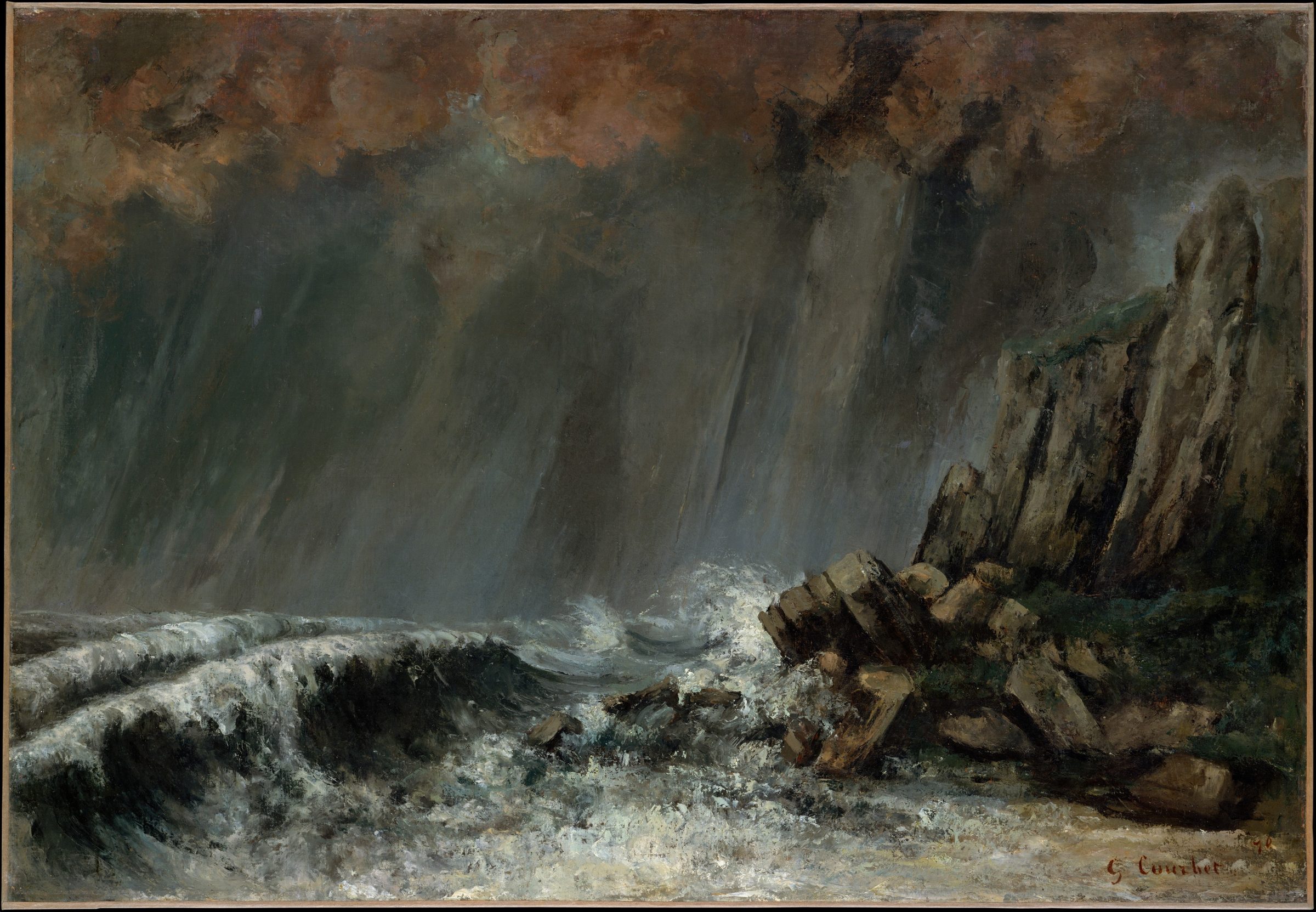 Marine: The Waterspout, painting by Gustave Courbet, 1870