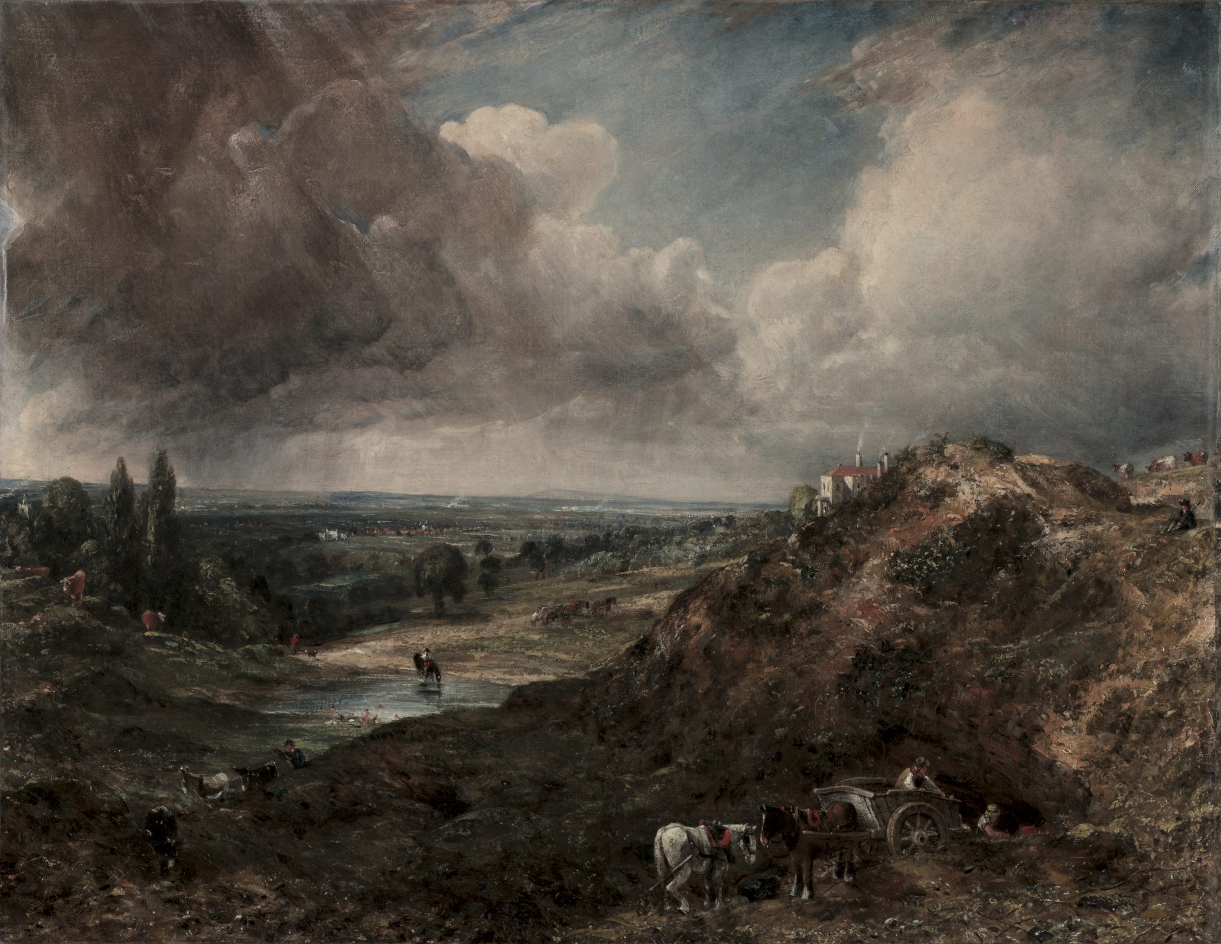 Branch Hill Pond, Hampstead, painting by John Constable, 1828