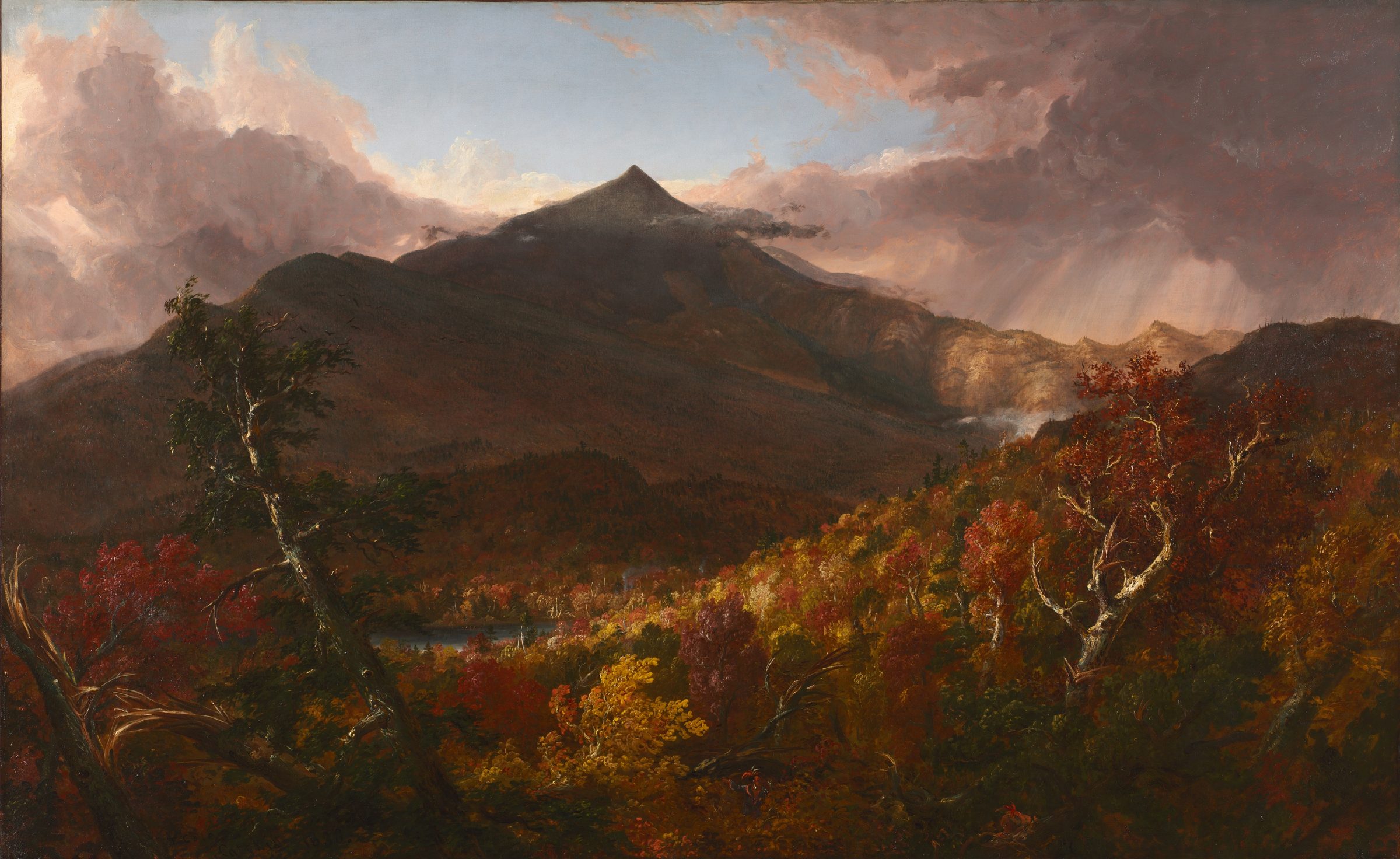 View of Schroon Mountain, Essex County, New York, After a Storm, painting by Thomas Cole, 1838